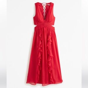 Lace-Up Back Maxi Dress